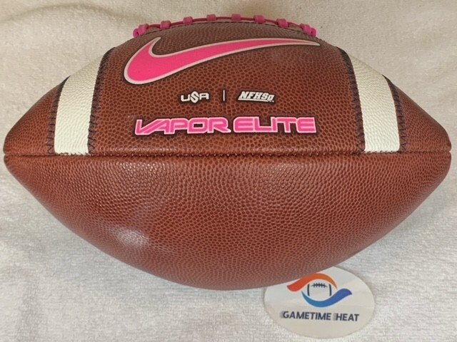 Nike Vapor Elite High School College NFHS Leather Game Football Ball Pink |  eBay