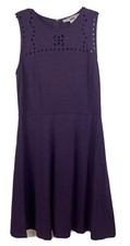 Loft Sz 4P Dark Purple Sleeveless Shift A Line Dress