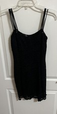 Beautiful Ladies Lined Little Black Dress With Lace, Sequins & Beading Size XS