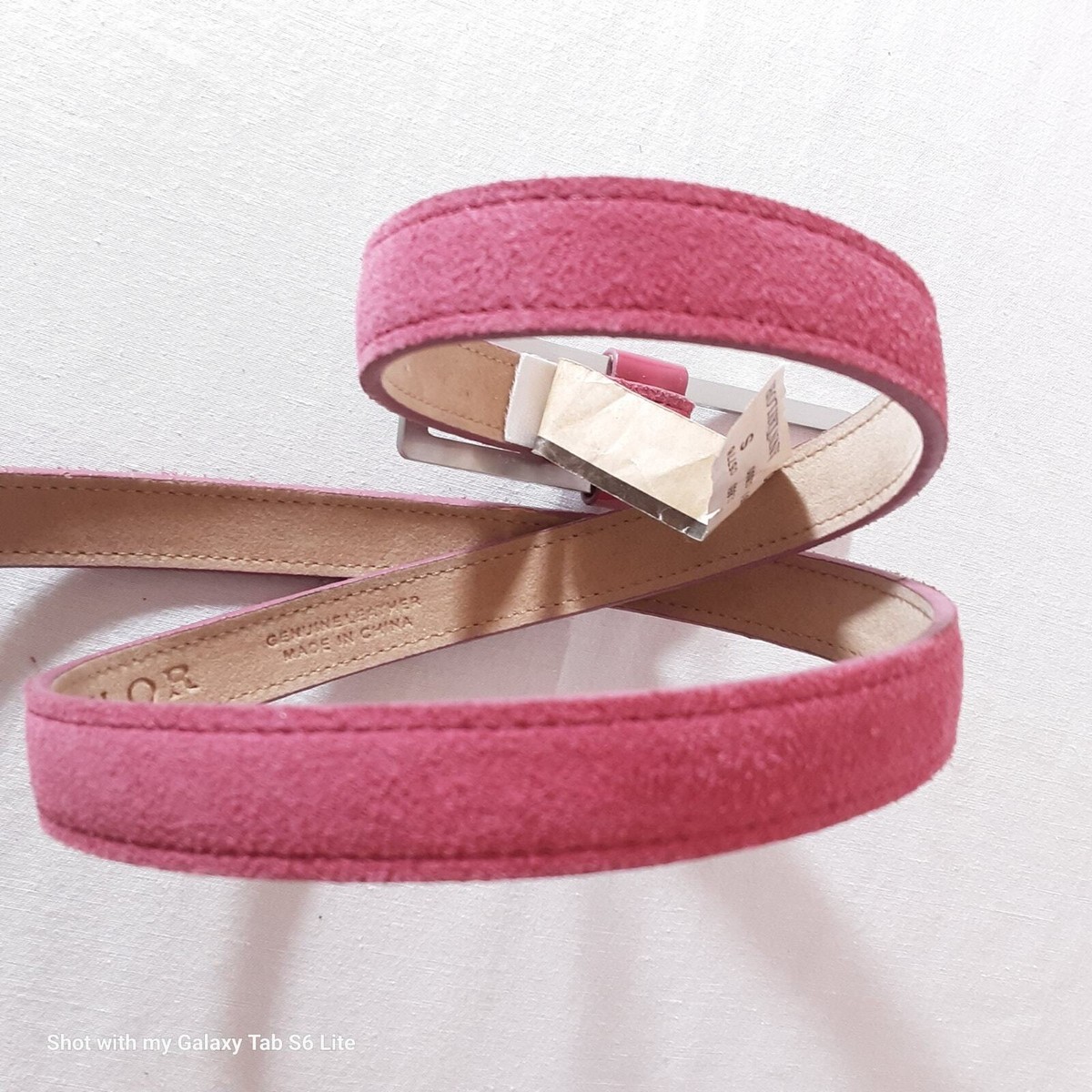 Ann Taylor 137999 Accessories Soft Suede Women Belt Size S Ann Taylor Skinny Belt Womens Small Mauve Suede Genuine  main image 2