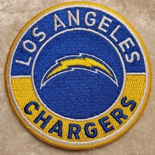 Los Angeles Chargers Round 3.5" Iron/Sew On Embroidered Patch ~Free Tracking!