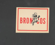 1960 Fleer AFL Decal Insert #5 Denver Broncos Near Mint