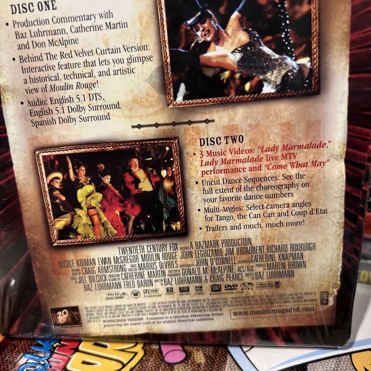 Moulin Rouge 2001 DVD New Nicole Kidman Ewan McGregor