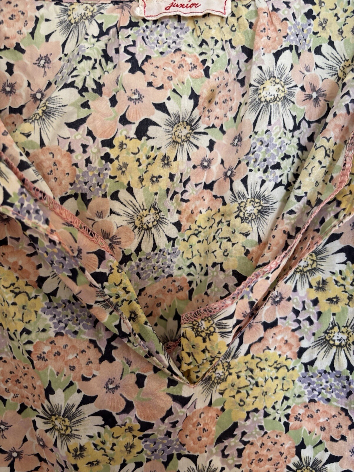 Camicia vintage Yves Saint Laurent stampa floreale chemise vestibilità junior donna 6 8