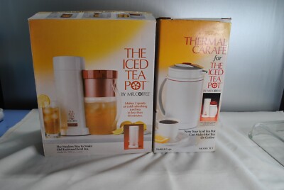 NEW Mr Coffee TM1 The Iced Tea Pot With BONUS Extra TC1  Carafe  VTG 1990 90s
