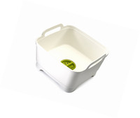 Joseph Joseph Wash And Drain Washing Up Bowl - White/green Joseph Joseph Wash And Drain Washing Up Bowl - White/green