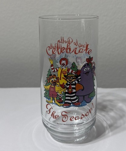 Vintage McDonalds Christmas Holiday Glass Jingle Bells Celebrate The Season 2004 - Picture 2 of 10