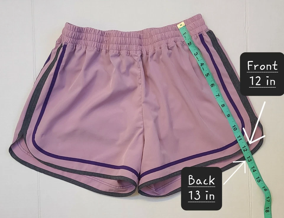 Pantalones cortos deportivos Champion C9 para mujer cintura elástica dobladillo delfín talla M rosa púrpura Foto 3 de 4