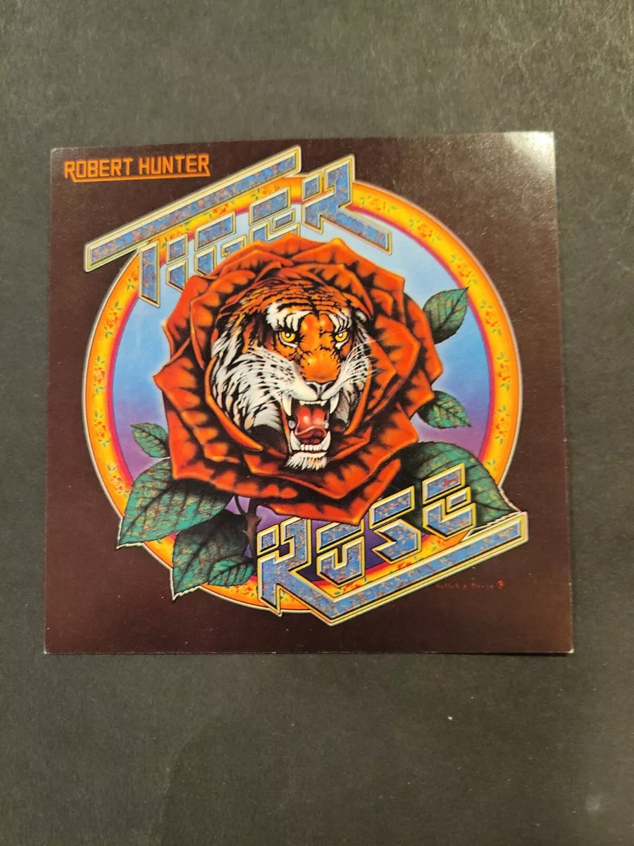 Robert Hunter Tiger Rose Ad card 1980's 5 1/4” x 5 1/4