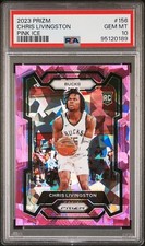 CHRIS LIVINGSTON 2023 PANINI PINK ICE PRIZM ROOKIE #156 PSA 10 GEM MINT 