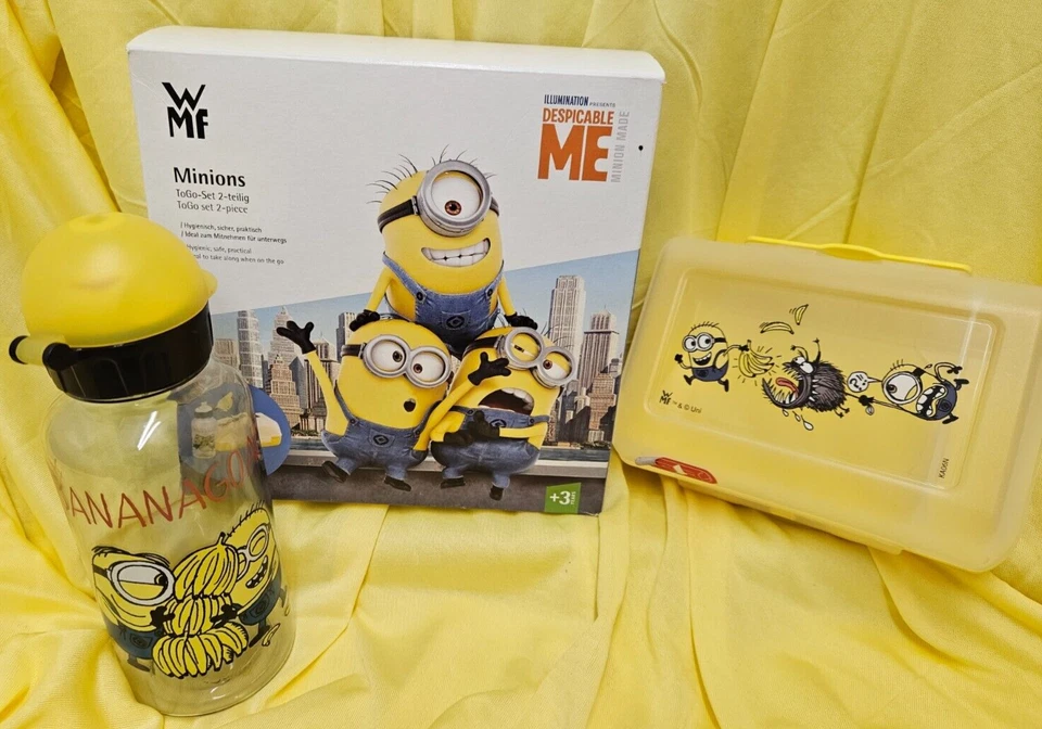 WMF Minions Kinder Kids ToGo 2-tlg Trinkflasche Brotdose Geschenkset To go NEU - Bild 3 von 4
