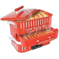 Retro Hot Dog Steamer With Adjustable Cooking Timer To Steams Up To 12 Hot Dogs Retro Hot Dog Steamer With Adjustable Cooking Timer To Steams Up To 12 Hot Dogs