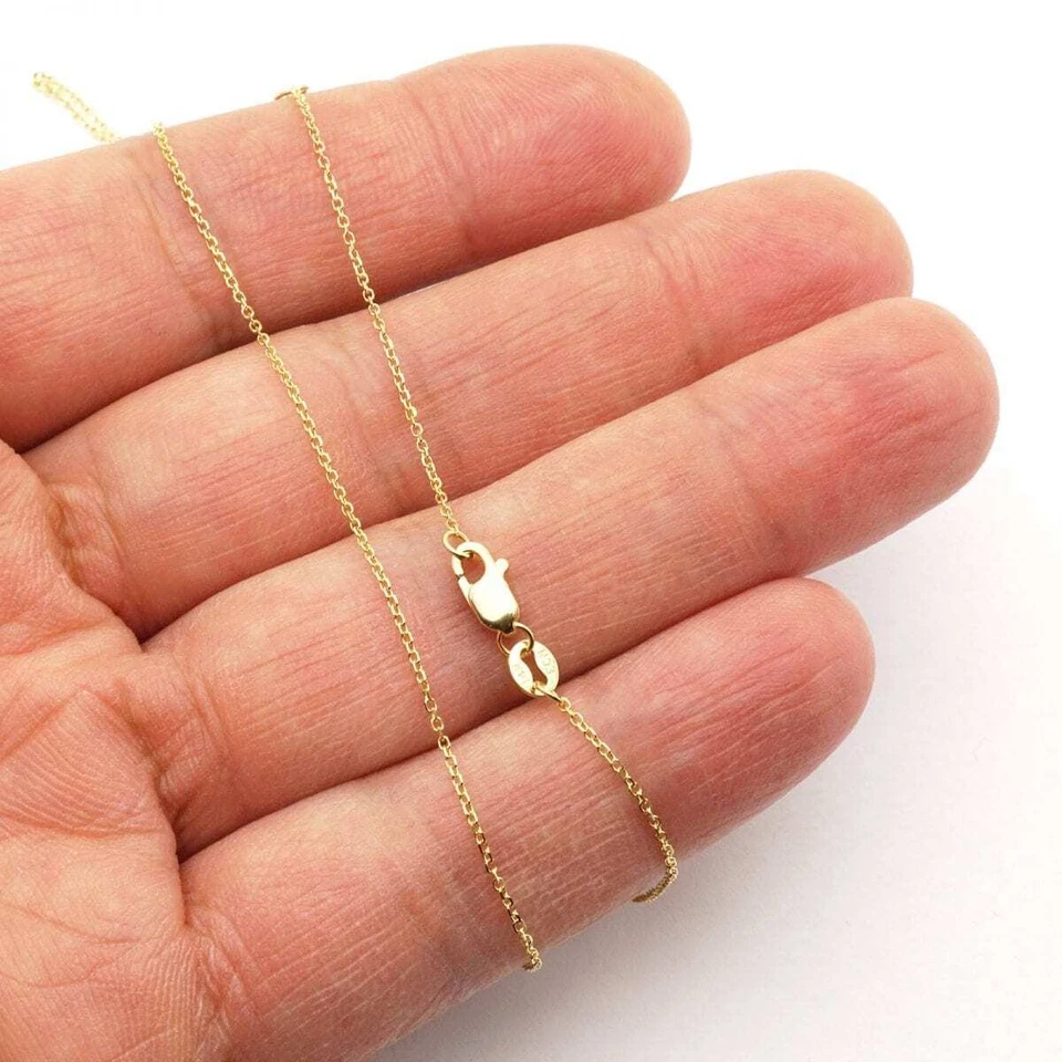 Colgante Estrella Esmalte Naranja Oro 14K Niños/con Cable Cadena Collar 18" Foto 4 de 4