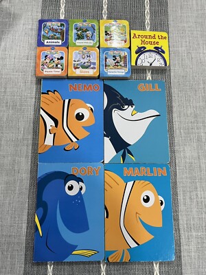 Disney Pixar Kids Books Lot (11) Thick Cardboard Pages