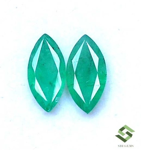 Par de piedras preciosas certificadas esmeralda natural de 1,91 quilates 10x5 mm sin tratar - Imagen 8 de 8