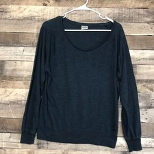 PINK~VICTORIA'S SECRET Womens Size Small Stretch Long Sleeve Tee Shirt Blue