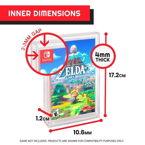 Nintendo Switch Game Case Protectors - Acrylic, 4mm, UV-Resistant 2x - Picture 5 of 9