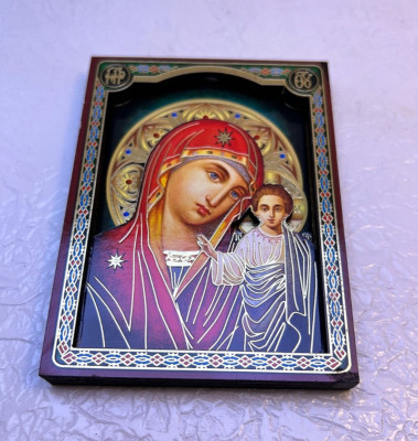 Ikone Holi Jungfrau Mari mit dem Kind orthodox Holz