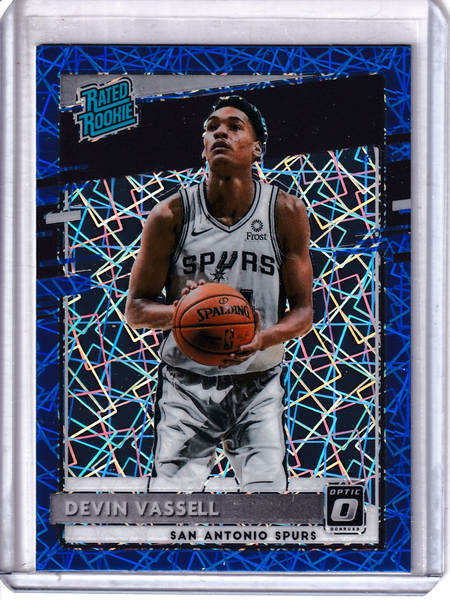 2020-21 Donruss Optic #161 Devin Vassell Blue Velocity Prizm Rated Rookie