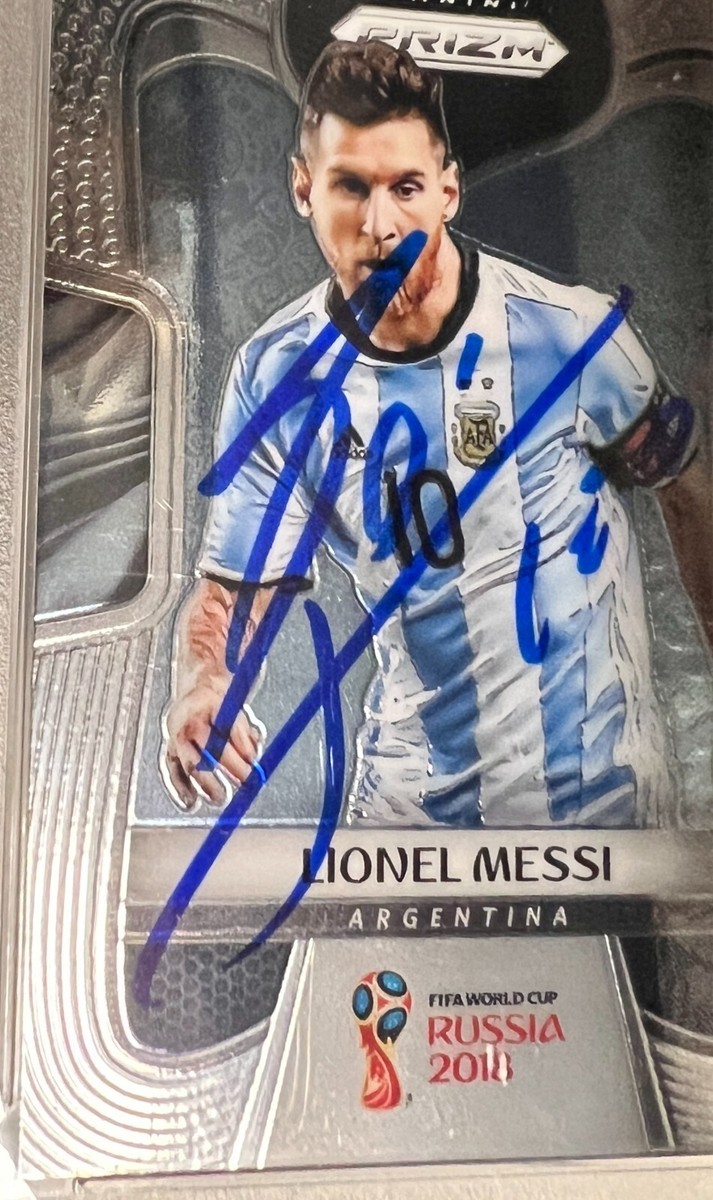 2018 Panini Prizm World Cup Signed Lionel Messi Argentina #1 PSA