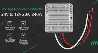 DC 24V to 12V 20A 240W Step Down Converter Voltage Reducer Regulator Waterproof
