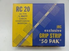 (50) IRC Mil Type GBT/RC 20 Carbon Composition Resistors, .5W 180K Ohm