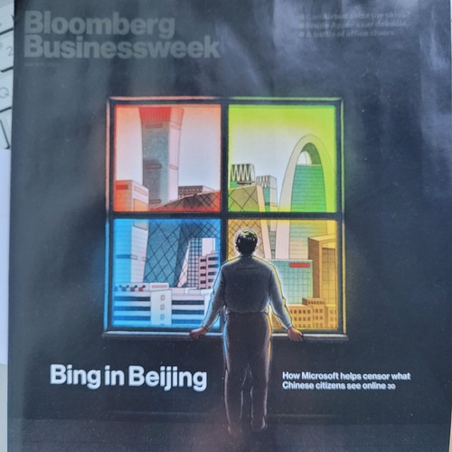 BLOOMBERG BUSINESSWEEK MAG. MAR 11 2024 - BING IN BEIJING Microsoft & Censorship