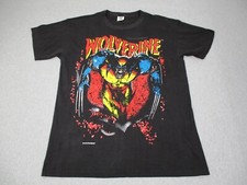 Vintage Wolverine Shirt Men Large X-Men Marvel Comic 1993 Made USA Single Stitch