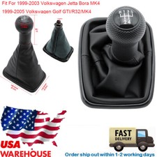 Shift Knob Shifter Gear Boot 5-speed For 1999-05 Vw Golf Bora Jetta Gti R32 Mk4 Shift Knob Shifter Gear Boot 5-speed For 1999-05 Vw Golf Bora Jetta Gti R32 Mk4