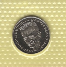 2 DM BRD 1990 D, Kurt Schumacher,&nbsp;Kursm&uuml;nze, Stempelglanz bankfrisch
