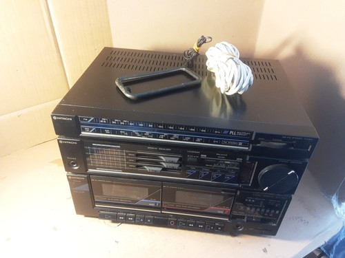 Hitachi HRD-MD16 Stereo Receiver Radio Twin Cassette Tape Recorder Dolby , READ - Picture 3 of 7