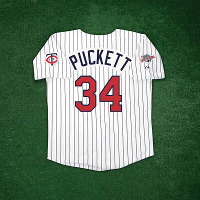 #ad Kirby Puckett 1991 Minnesota Twins World Series Cooperstown Men#x27;s Home Jersey $159.99