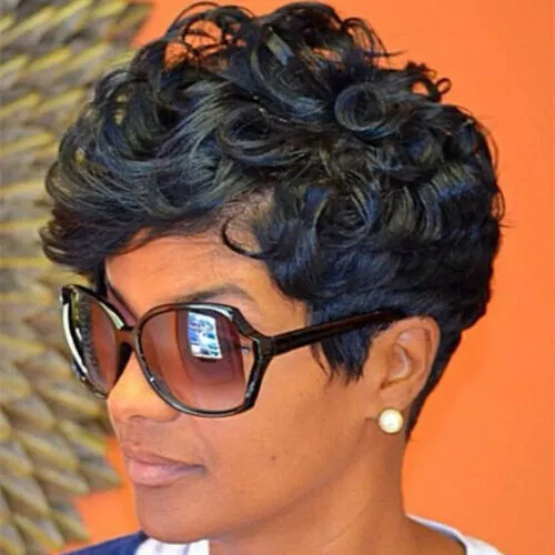 Cheap short cheap black wigs