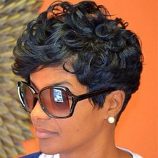 Short Pixie Curly Wigs for Black Women Short Black Curly Pixie Wigs Human Hair