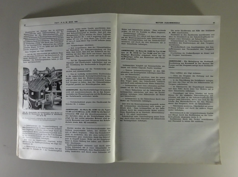 Manual De Taller Fiat 1800 1,8 Y 2,1 Litros / 1800 B / 2300 Año 1962 - Imagen 4 de 4