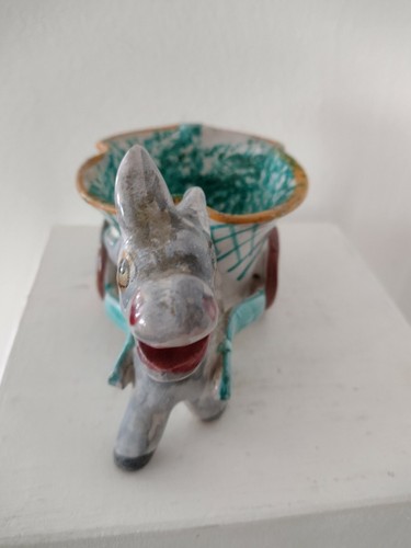 Maiolica italiana Mid Century 🫒 ASINO CON KART 🫒 per snack gem. Bitossi - Foto 5 di 6