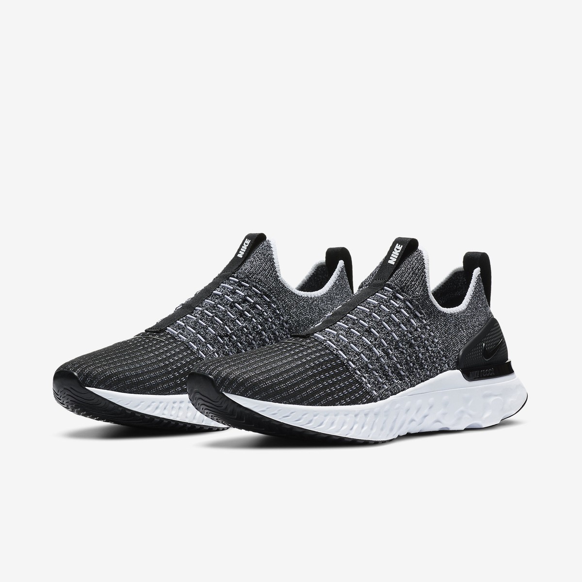 Nike React Phantom Run Flyknit 2 Black/White Grey Mens Nike React Phantom Run Flyknit 2 Black/White Grey Mens