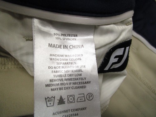 FootJoy Pants Men 33x30 Brown FJ Golf Performance Chino Golfing Golfer Preppy - Picture 9 of 10