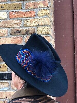 Bailey Pageant Black Wool Felt Cowboy Old West style hat sizes 7 1/4 to  7 5/8