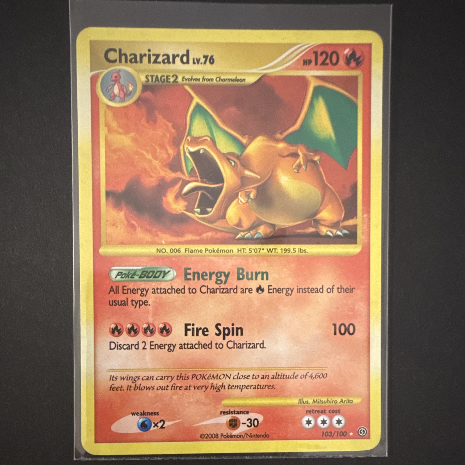 Pokémon TCG Charizard Stormfront Holo Card 103/100 Secret Rare, LP Condition