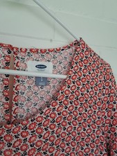 Old Navy Dress Size Small Orange Floral Print