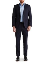 HUGO BOSS Huge Genius Slim Fit Suit, Solid Dark Blue, Size 44 R - NWOT