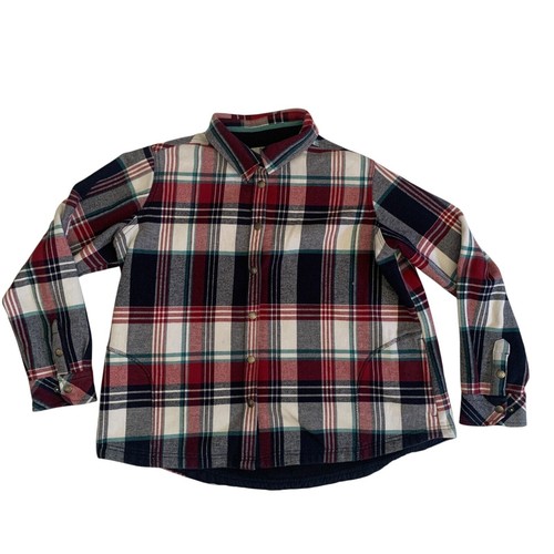 Orvis Men's Size 2XL Fleece Flannel Lined Plaid Snap Button Up Long Sleeve Shirt - Picture 3 of 14