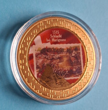 Historia Szwajcarii - 1515 bitwa pod Marignano - medal - miedź pozłacana