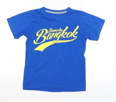 Blaues T-Shirt Herren UK Größe S Bangkok
