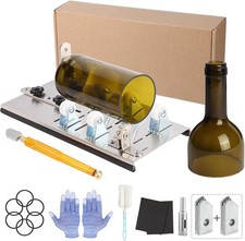 Glass Bottle Cutter,Glass Cutter Tool Kit for Round Bottles, Bottle Cutter DIY M