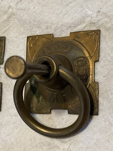 Lot Of 2 SINGER Ring Drop Down Drawer Pull - Hardware - Picture 8 of 10
