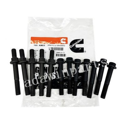 12X Exhaust Manifold Bolts Studs For Dodge Ram 5.9 6.7 Cummins 03-19 3944655 New