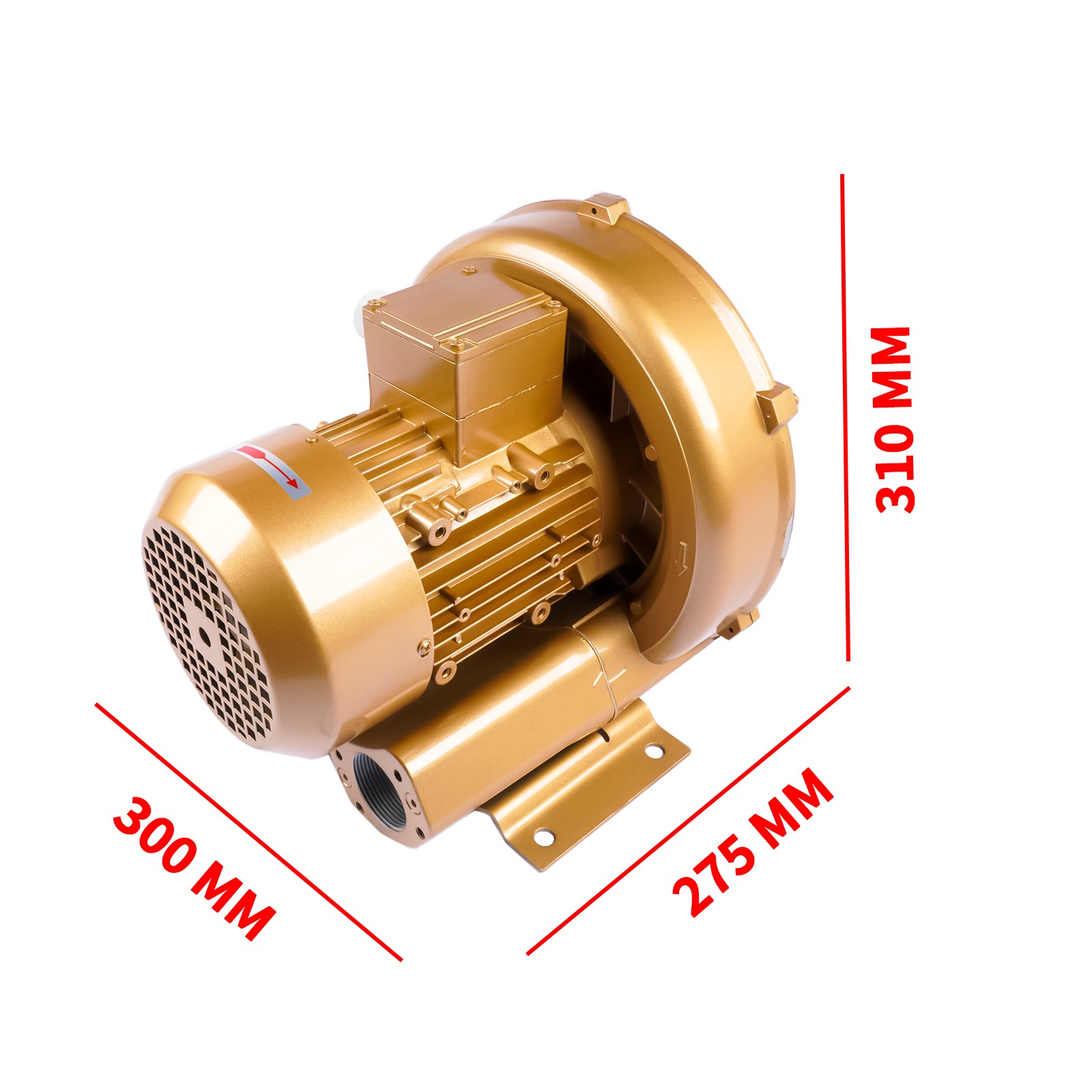New 2Hp Regenerative Blower 102CFM 220mBar, 220V-480V 3 Phase -210mBar Vacuum