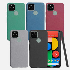 For Google Pixel 5 5a 5G, Sandstone Matte Frosted Soft Plastic Skin Case Cover